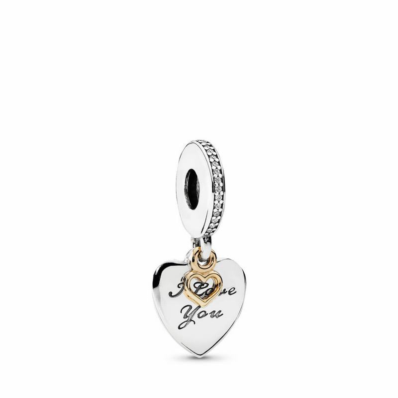 Pandora Love You Forever Dangle Charm - Two Tone/Cubic Zirconia - Canada | TW8197RA